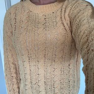 American Eagle yellow knit sweater